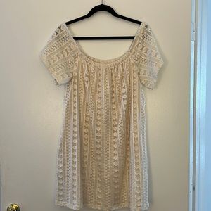 Cream Lacey dress from lush